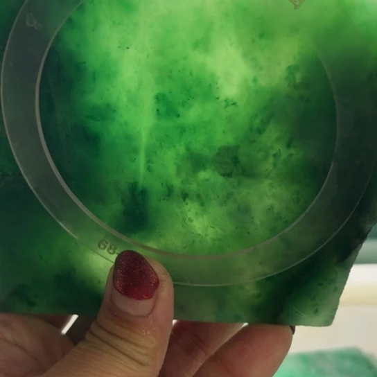 *****定制石英质玉（非洲翠）非洲翠手镯板材定制