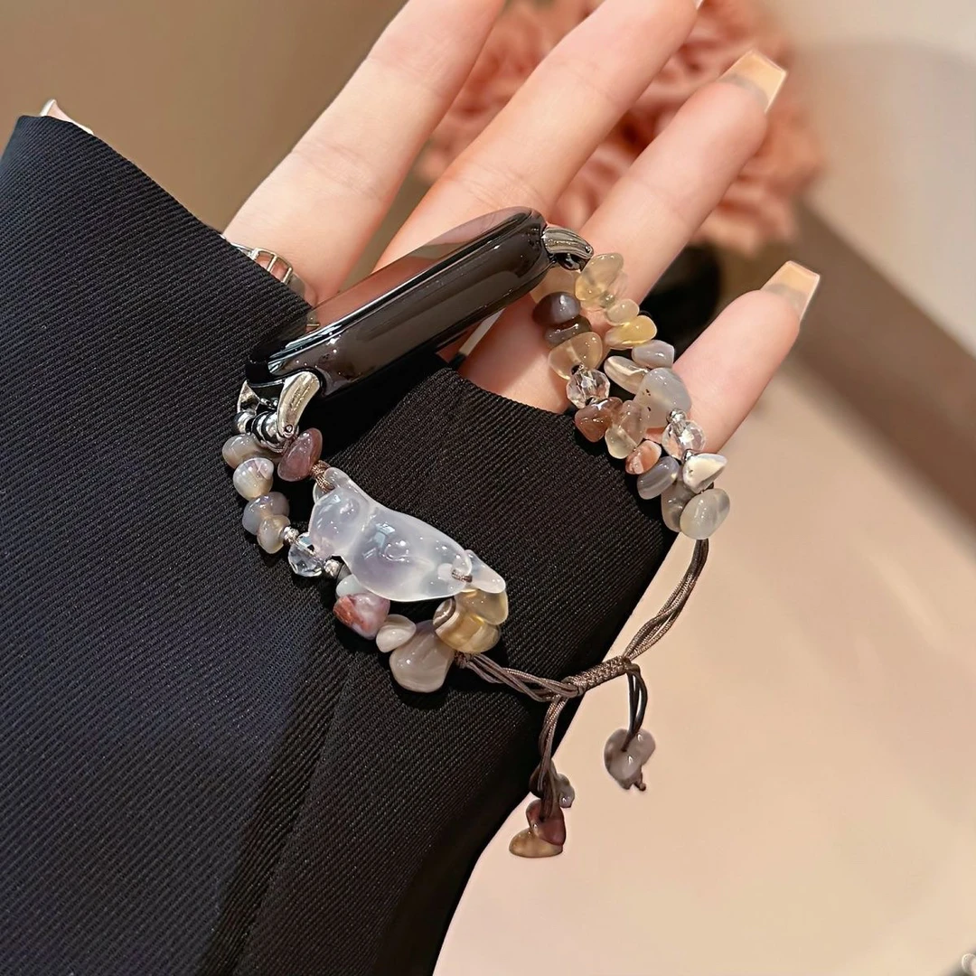 夏季橘猫新中式碎石适用小米手环10表带小猫9pro手表带女款红米5