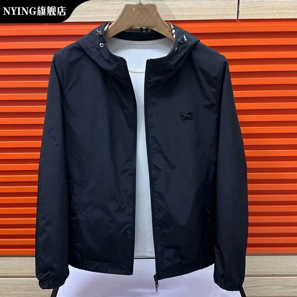 NYING秋款休闲连帽修身款潮牌夹克新款男士商务百搭潮流时尚外套