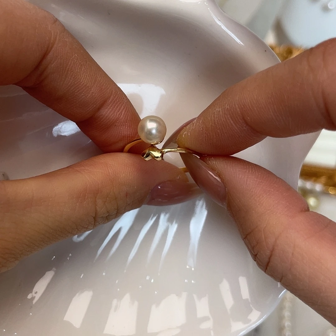海水珍珠银S925镶嵌戒指