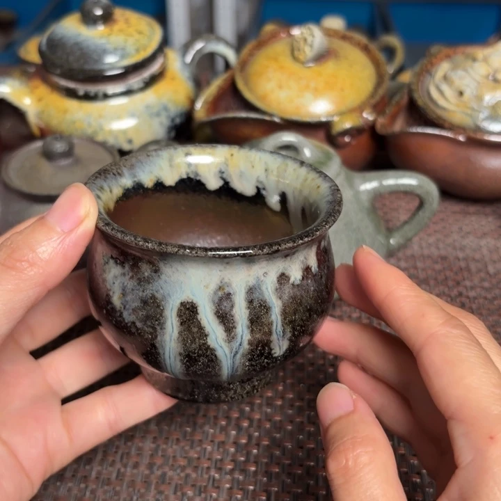 茶杯紫砂敏腰鼓大杯