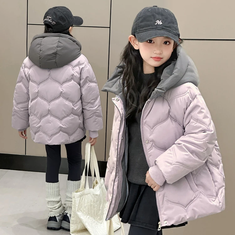 女童棉服外套2025新款女大童夹棉棉衣冬季加厚小女孩棉袄冬装外套