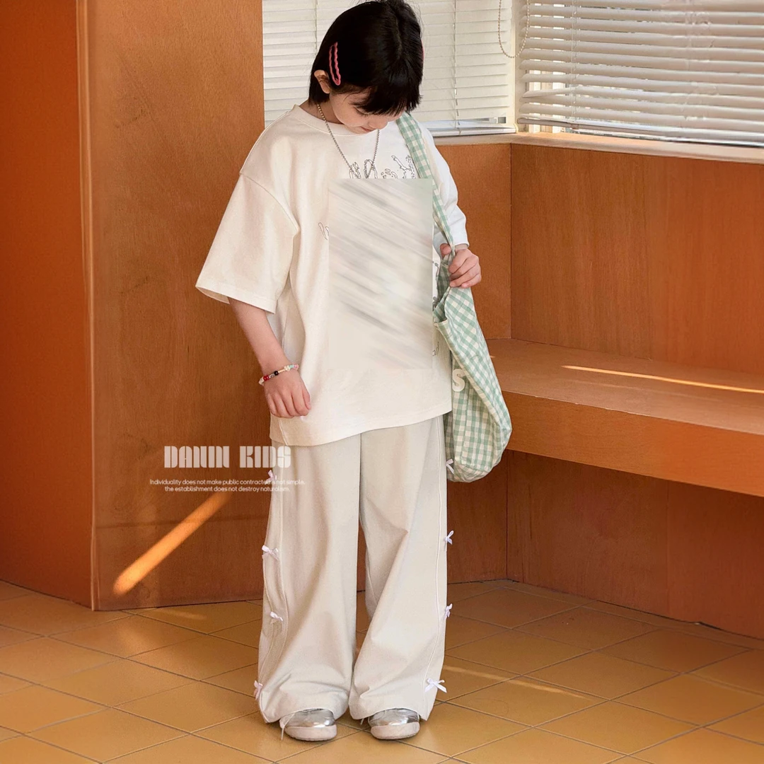 【嗒囜】女童夏装新款卡通印花短袖T恤儿童时尚童装圆领上衣体恤