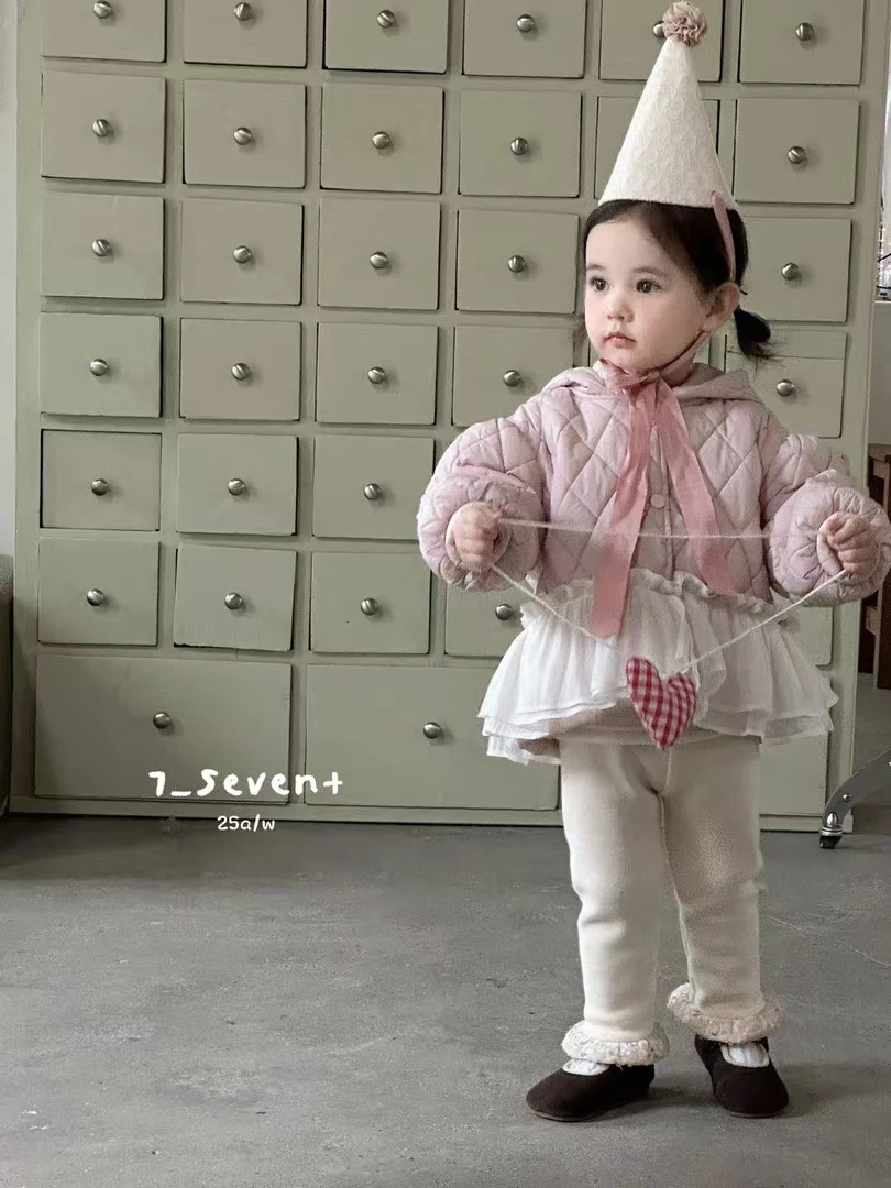 7seven·25深秋~粉爱心棉服外套米色打底裤套装385 9360(汉服)
