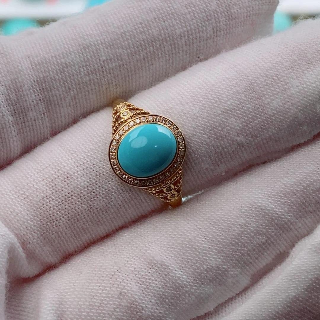 绿松石配饰18K金镶嵌