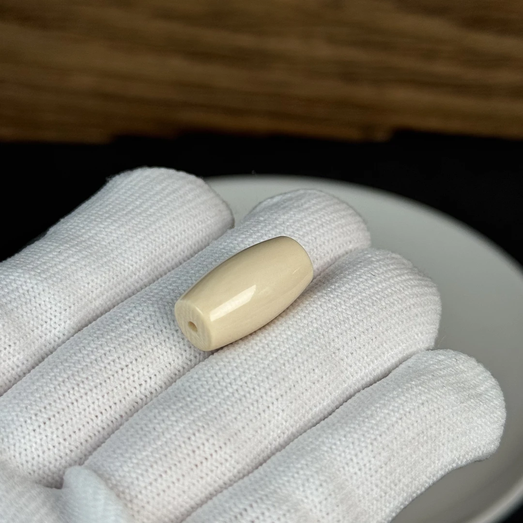 D5711天然猛犸象牙勒子桶珠10.7*19.3mm支持鉴定假一罚四