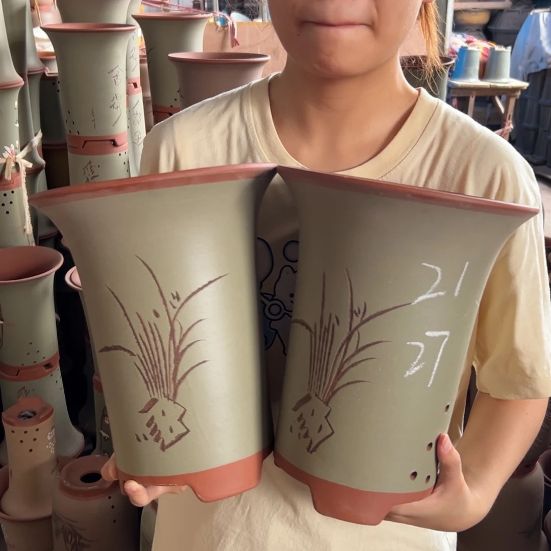 宜兴川阁紫砂花盆