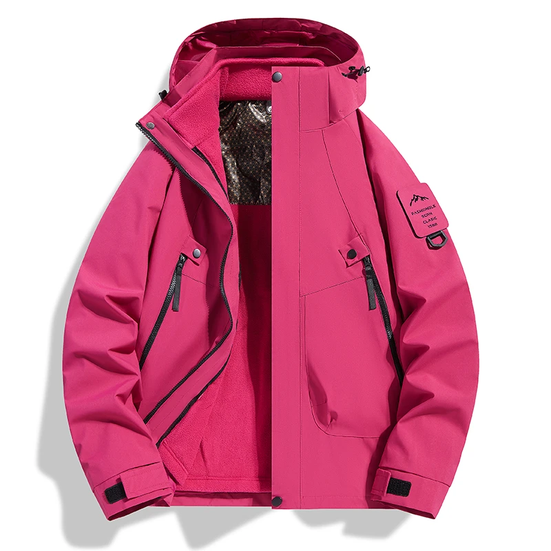 冲锋衣三合一外套男女登山服户外旅游防风防水情侣装保暖服潮流