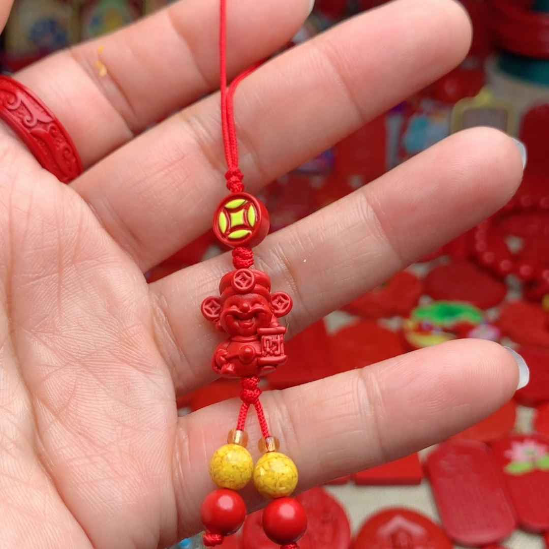 天然辰砂工艺品朱砂手机坠