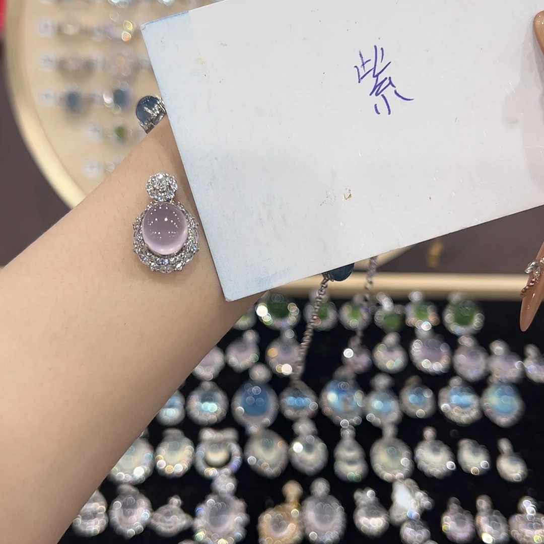 M***n银S925镶嵌蛇纹石玉戒指