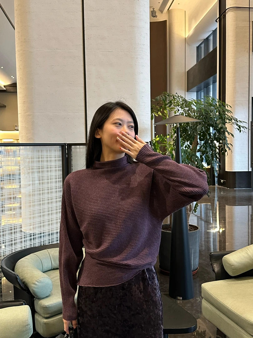 【想想推荐】堆堆领小蝙蝠袖针织毛衣