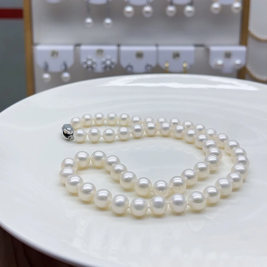淡水珍珠颈饰银S925镶嵌