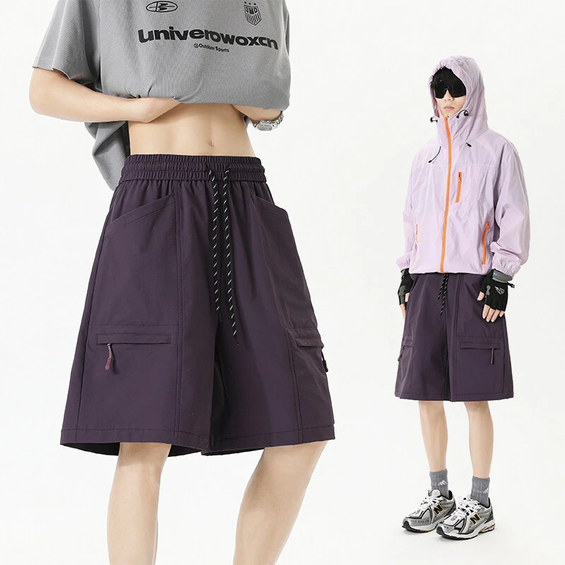 X2006夏季潮牌美式防水锦纶登山户外工装裤休闲百搭直筒运动短裤