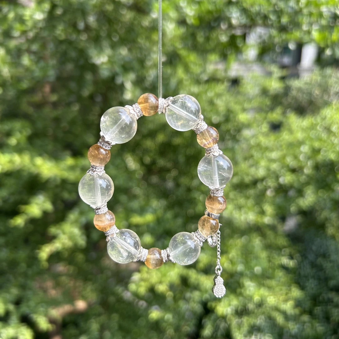 晶喜（米多多）天然黄水晶 黄萤石 多样性发货其一B08