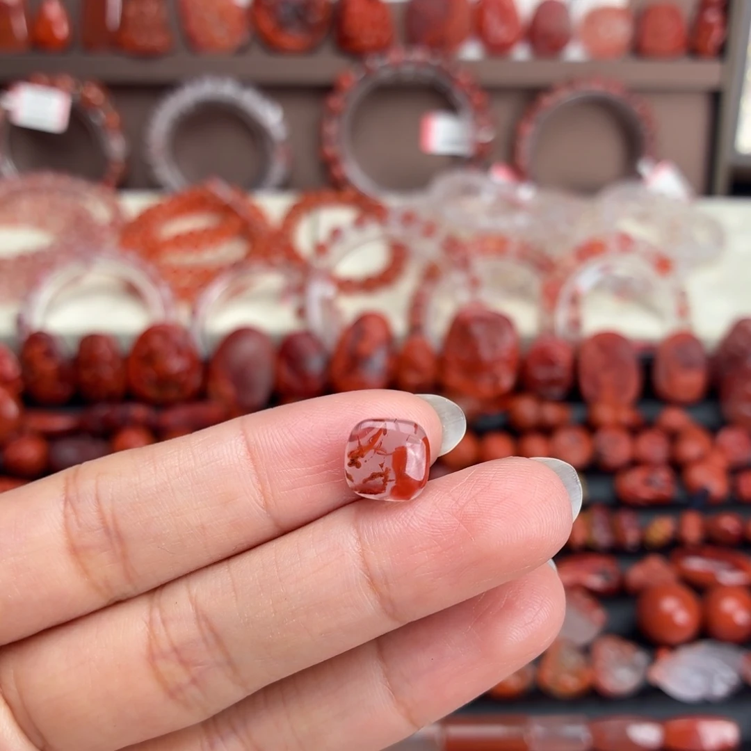 南红玛瑙未镶嵌颈饰戒面9+
