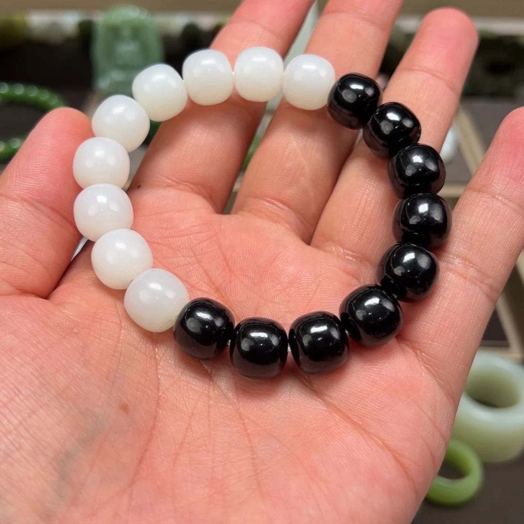 和田玉未镶嵌颈饰卡12mm