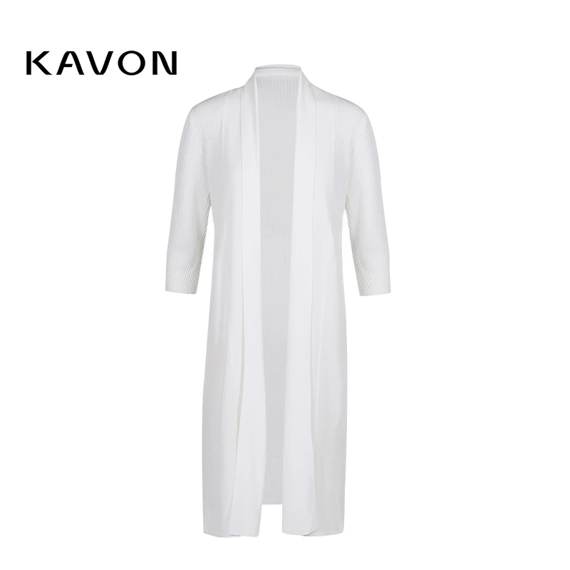 【晨粉专享价】Kavon/卡汶百搭时尚毛衫KL1M588AA上衣针织衫白色