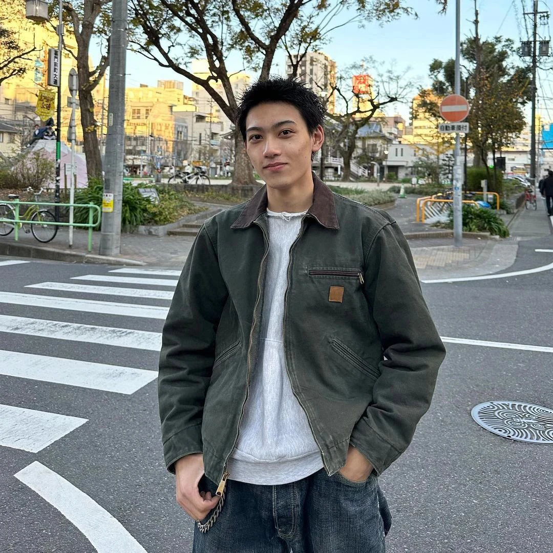 底特律夹克男女同款情侣百搭复古百搭