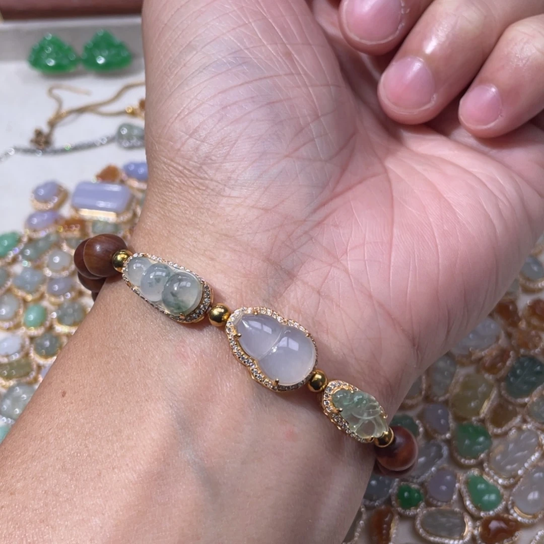 翡翠银S925镶嵌颈饰