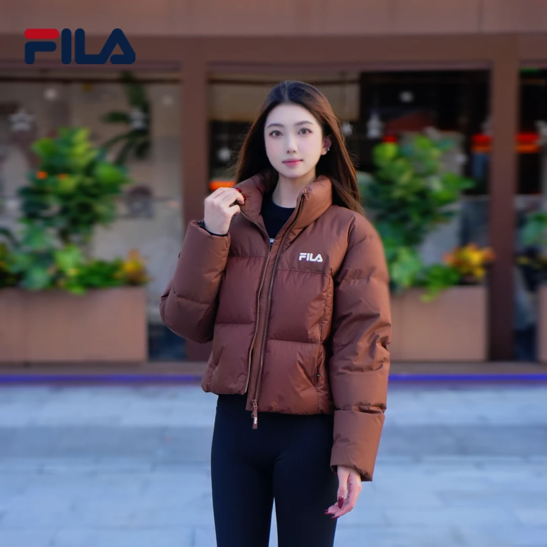 【琥珀流光风】FILA斐乐女子面包羽绒服外套防水防污极寒保暖鸭绒服