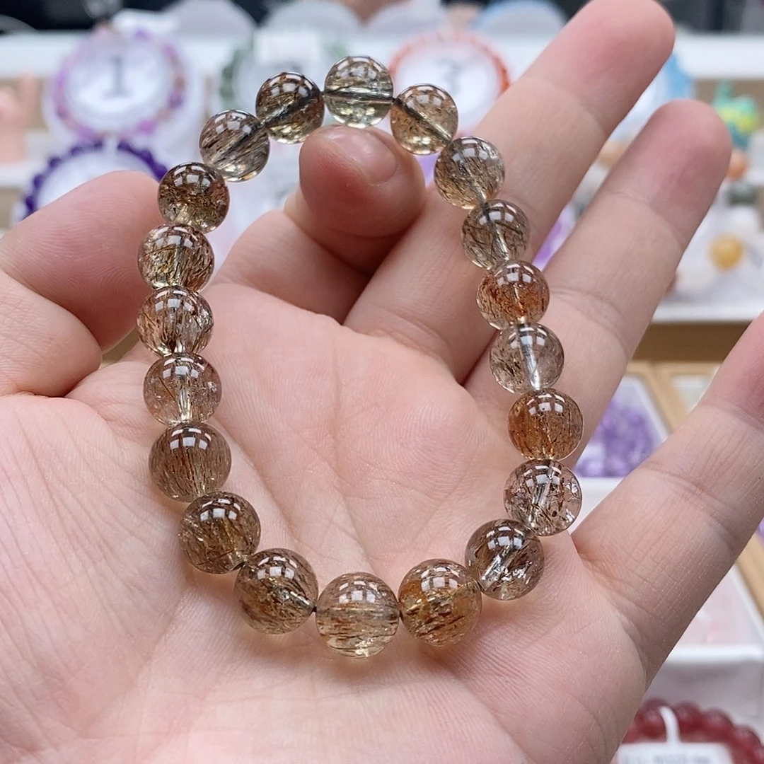 水晶未镶嵌手链黑金超七