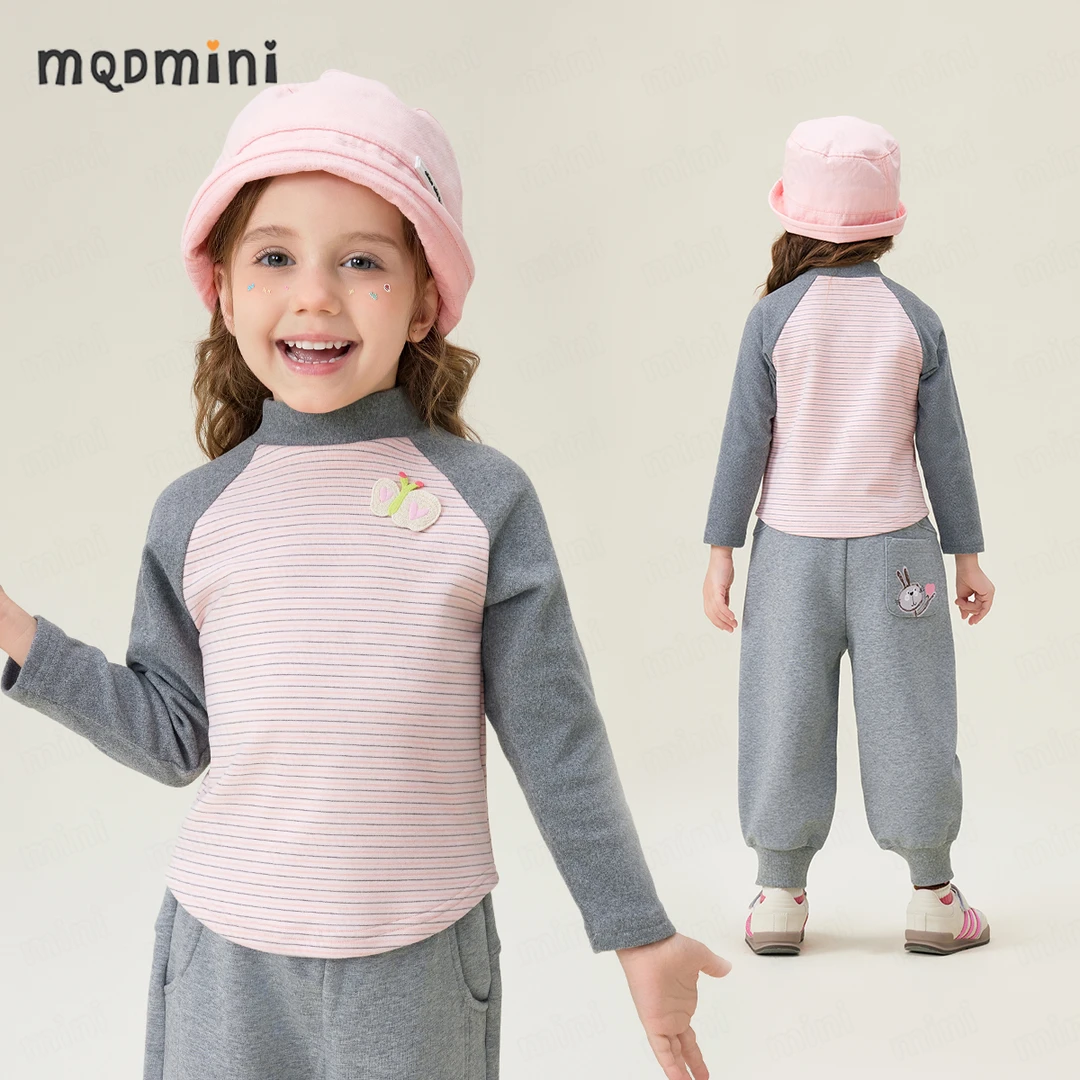 MQDMINI儿童打底衫秋季新款女童保暖长袖T恤585420311YFA