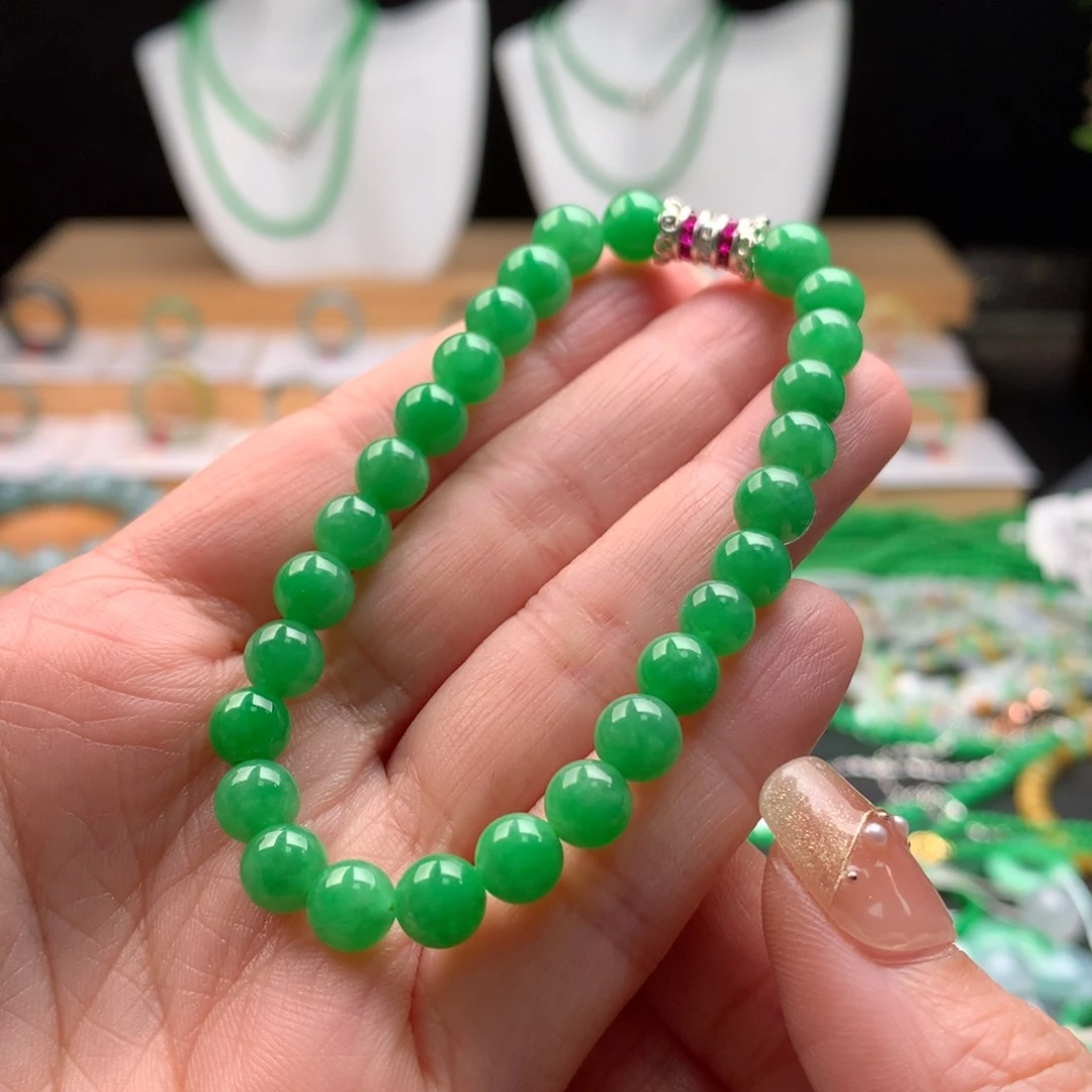 翡翠手串未镶嵌6.7mm手串