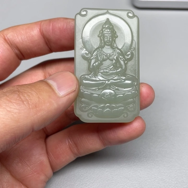 和田玉吊坠(不含链)未镶嵌风**静