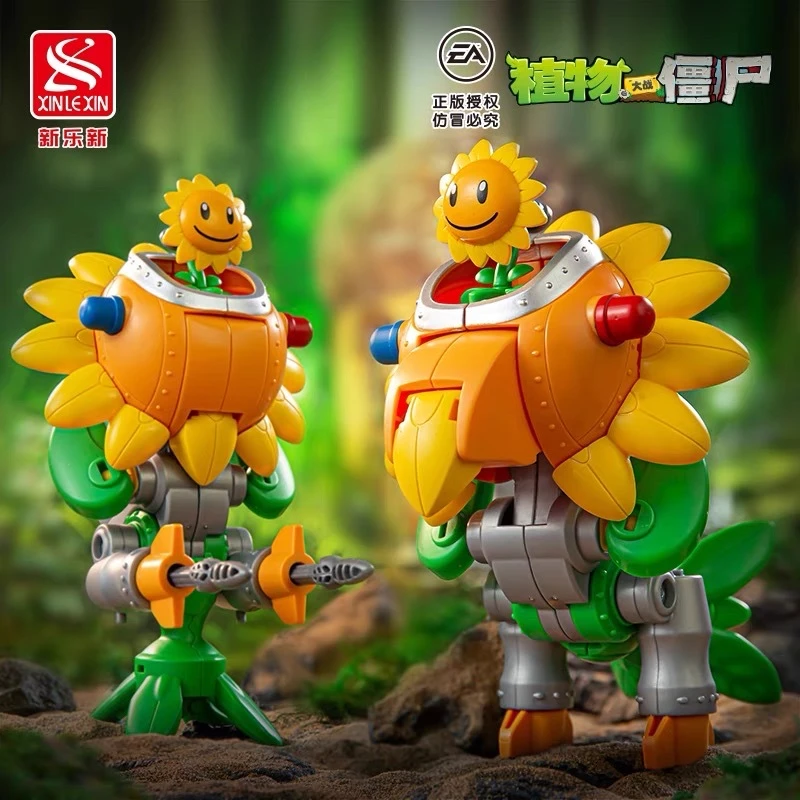 正版植物大战僵尸变形玩具仙人掌向日葵玉米机器人玩具送男孩礼物