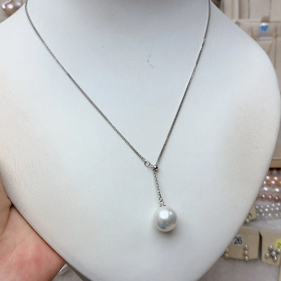 淡水珍珠颈饰银S925镶嵌