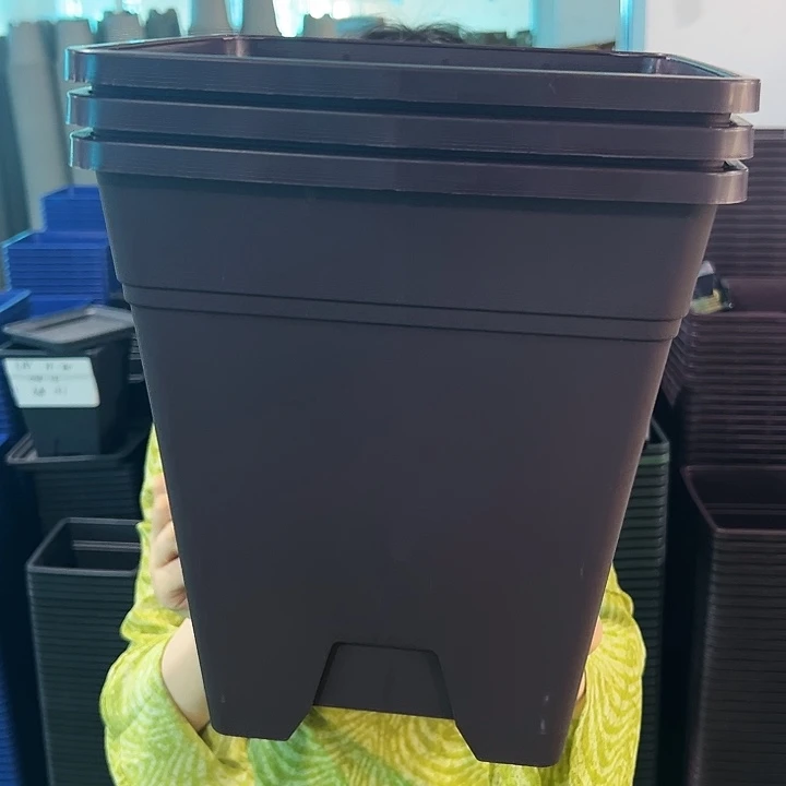 清仓方盆口26高28紫砂色3个无托