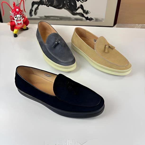 老钱风休闲，6168023a黑d灰j杏广州磨砂牛皮时尚豆豆商务休闲皮鞋