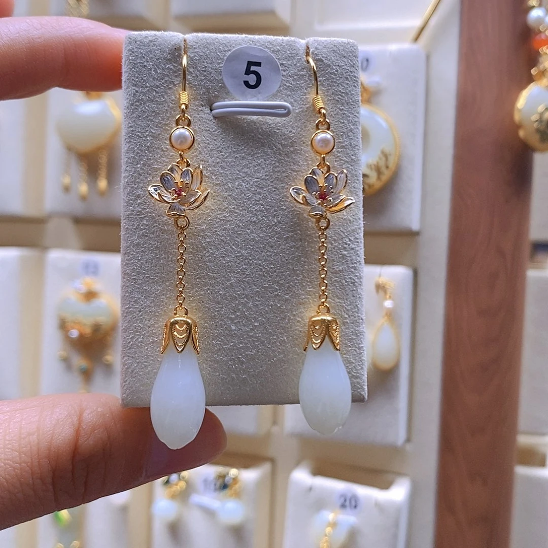 和田玉银S925镶嵌颈饰