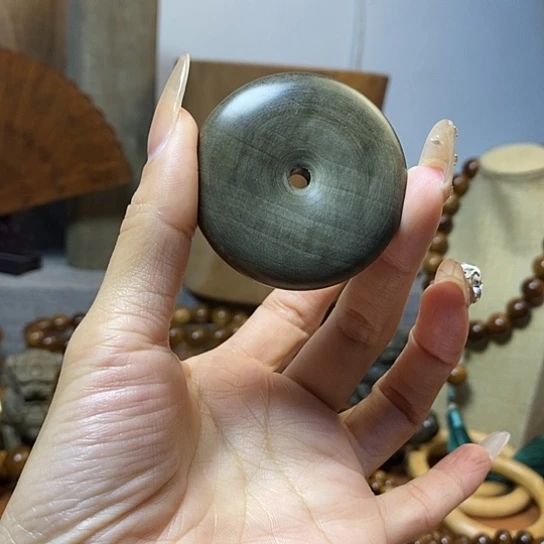 老山檀香阴沉平安扣挂件