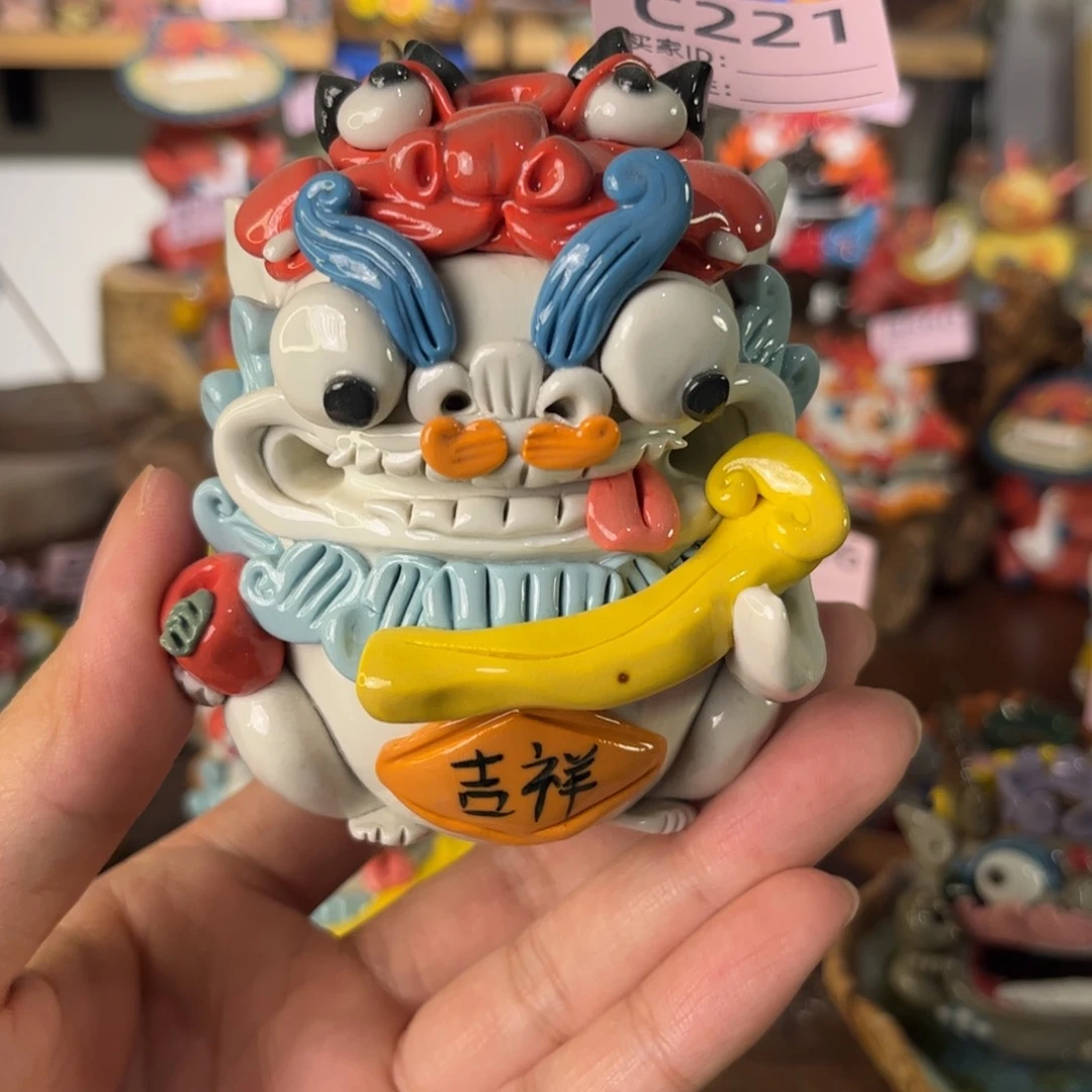 泥塑娜*纯手工茶宠摆件