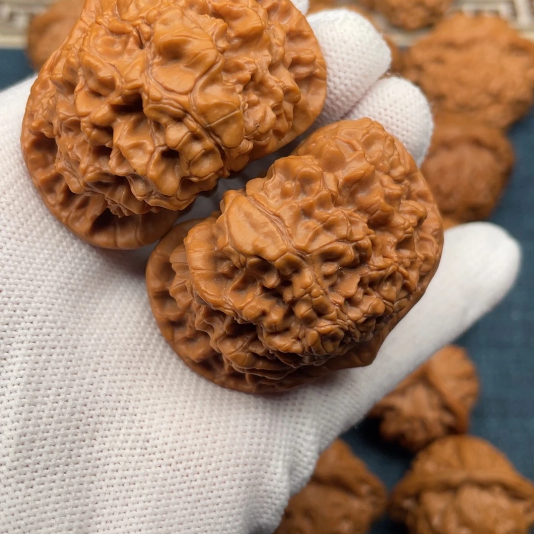 文玩核桃把件48官帽