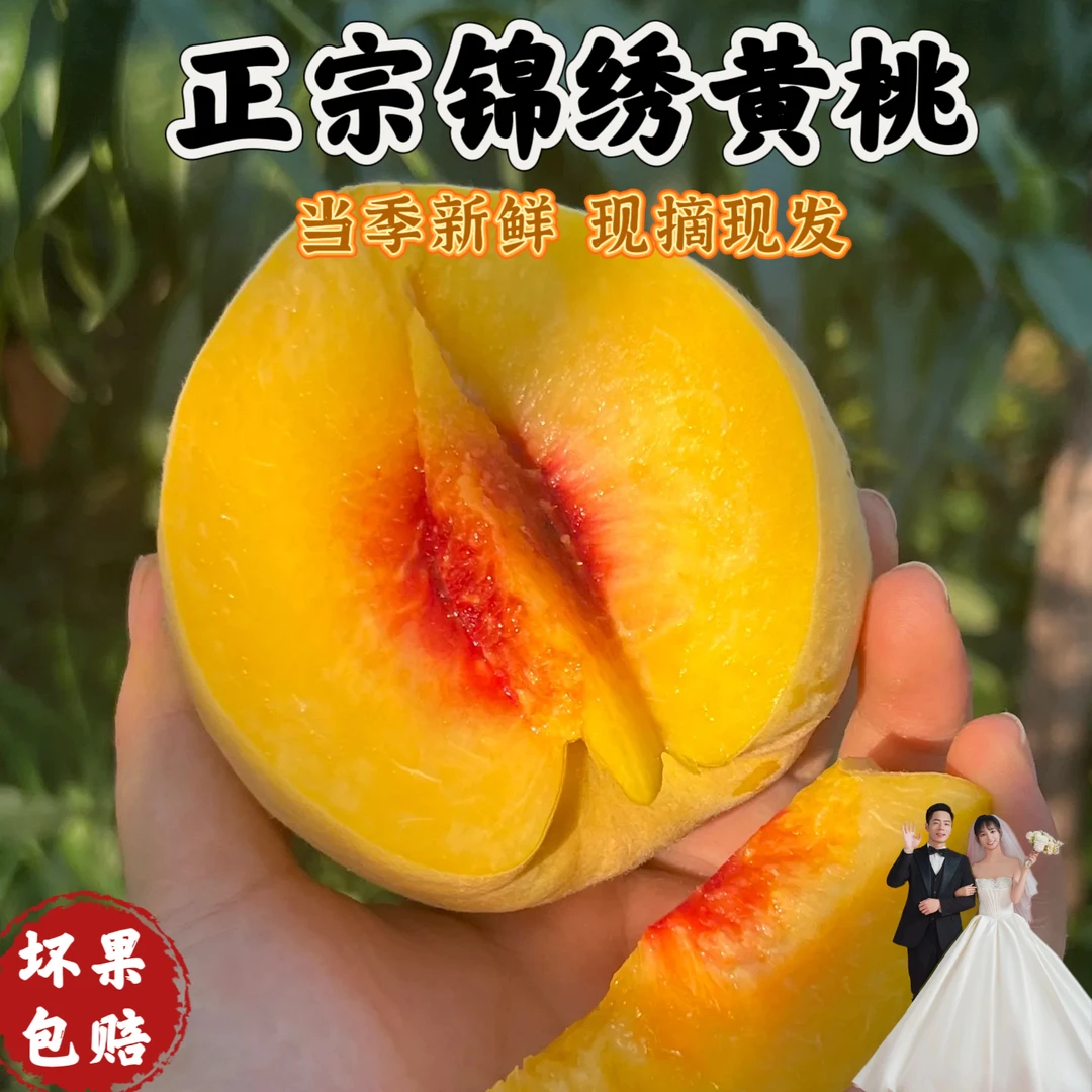 【顺丰直达】湖北锦绣红心黄桃百姓散户种植现摘现发香甜爆汁新鲜