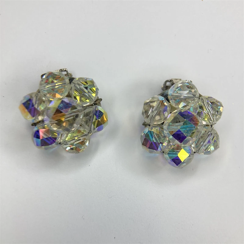 合金耳饰 北极光莱茵石耳环1-12【2061228-044】