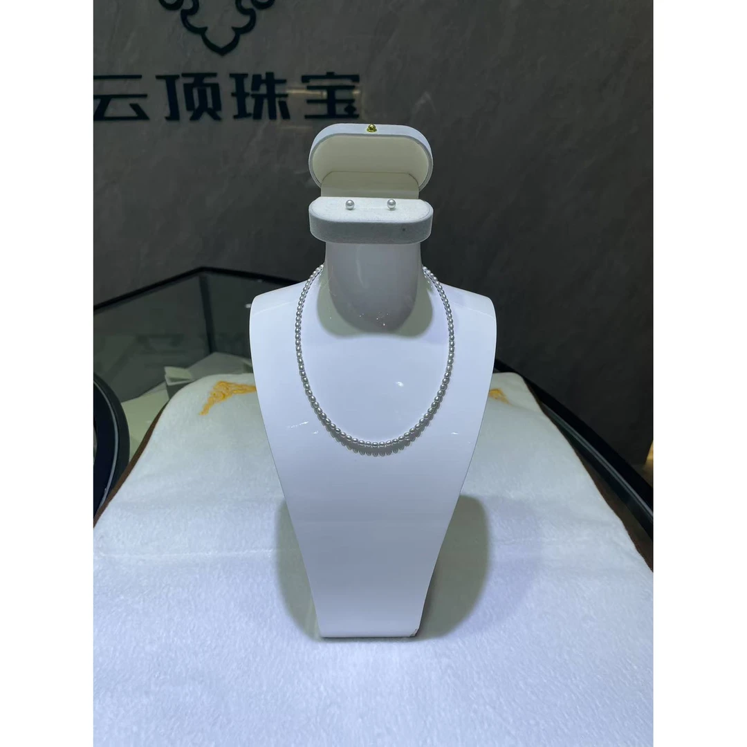 【王总专属福利】铂金灰Keshi(baby)珍珠全珠链+耳钉【多样性发货】