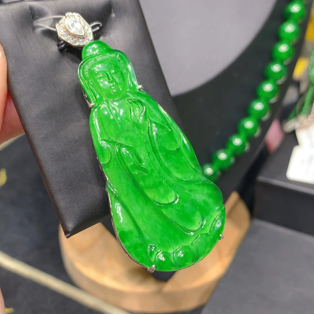 翡翠银S925镶嵌颈饰