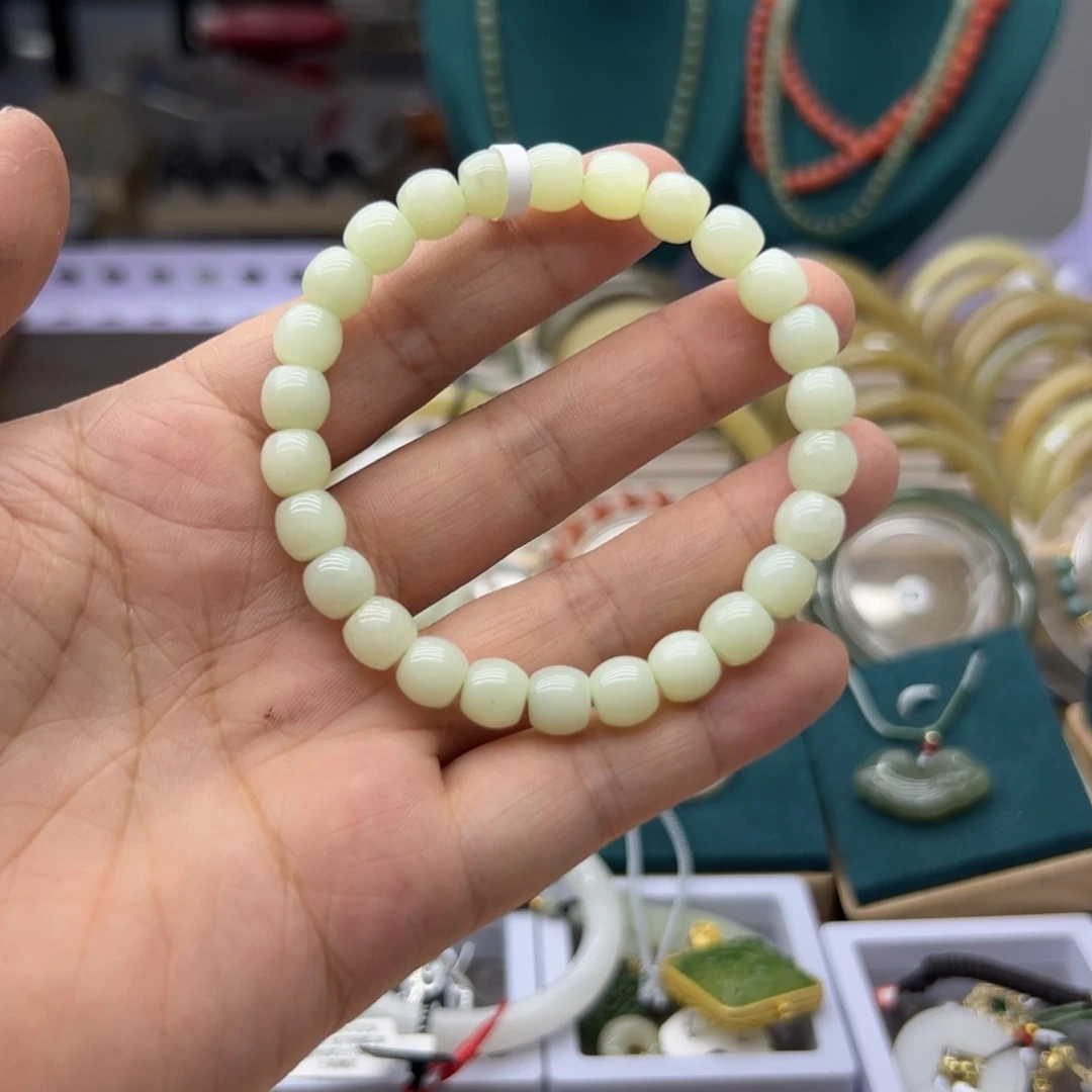 手链未镶嵌和田玉青白玉直切卡8多样性发一