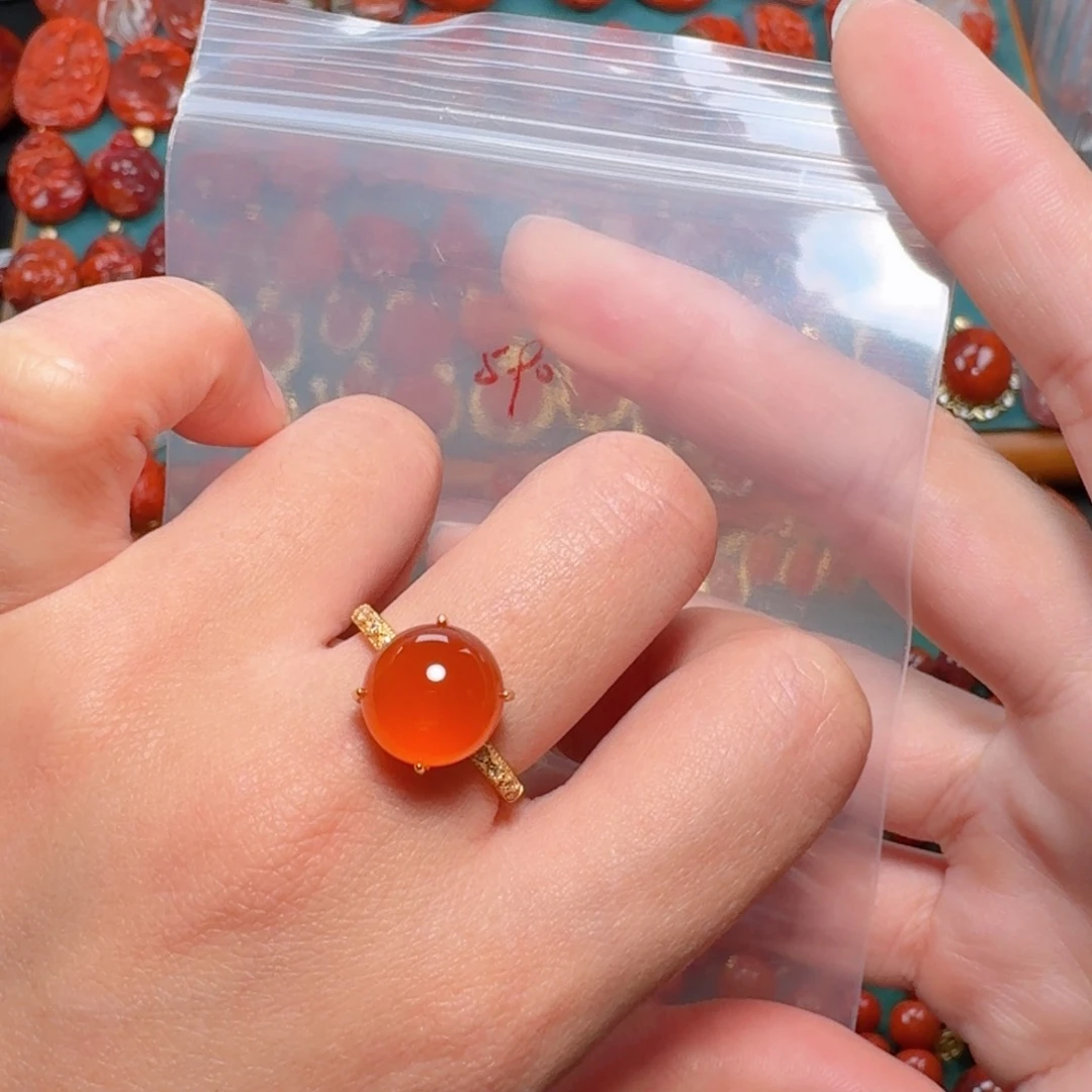 南红玛瑙南红银S925镶嵌