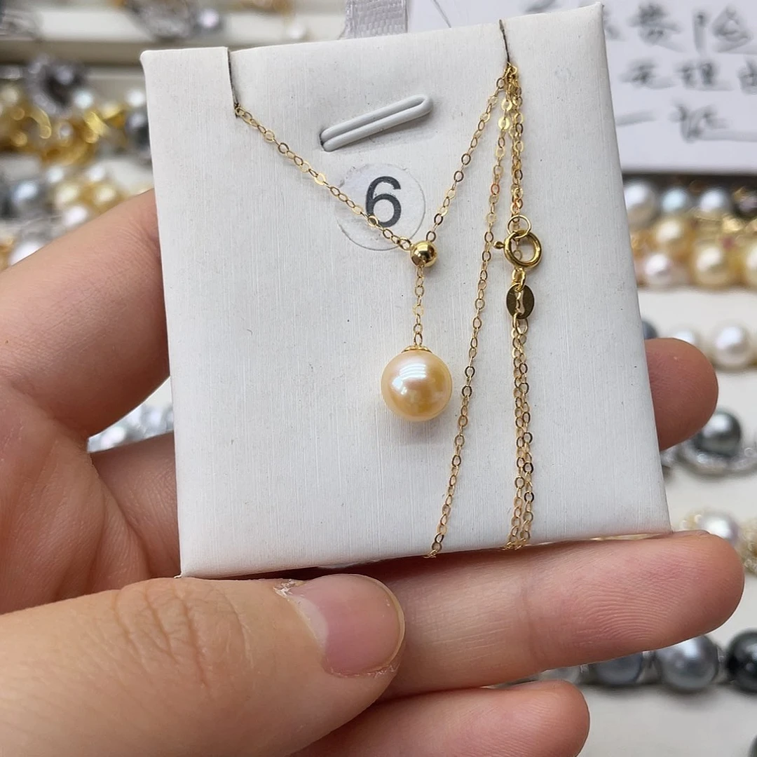 海水珍珠18K金镶嵌项链