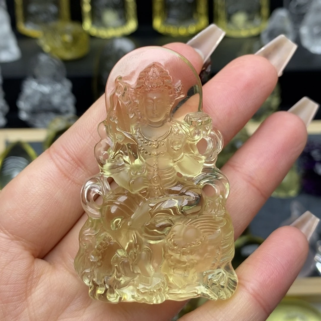 心***成水晶项链未镶嵌文殊菩萨