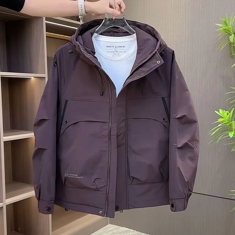 男款男款外套秋冬季时尚百搭防寒服韩版帅气二棉夹克男棉冲锋衣潮