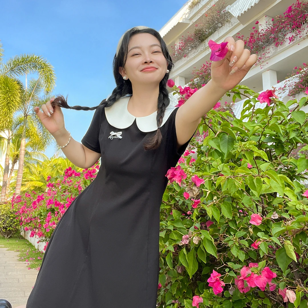 大码百分百夏季微胖显瘦连衣裙百搭气质30-40岁高档女裙子0937