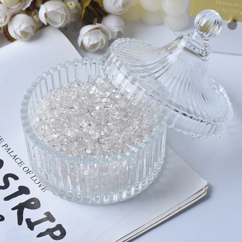 水晶装饰碎石消磁石净化消磁手串原石收纳盒摆件招桃花许愿瓶DIY