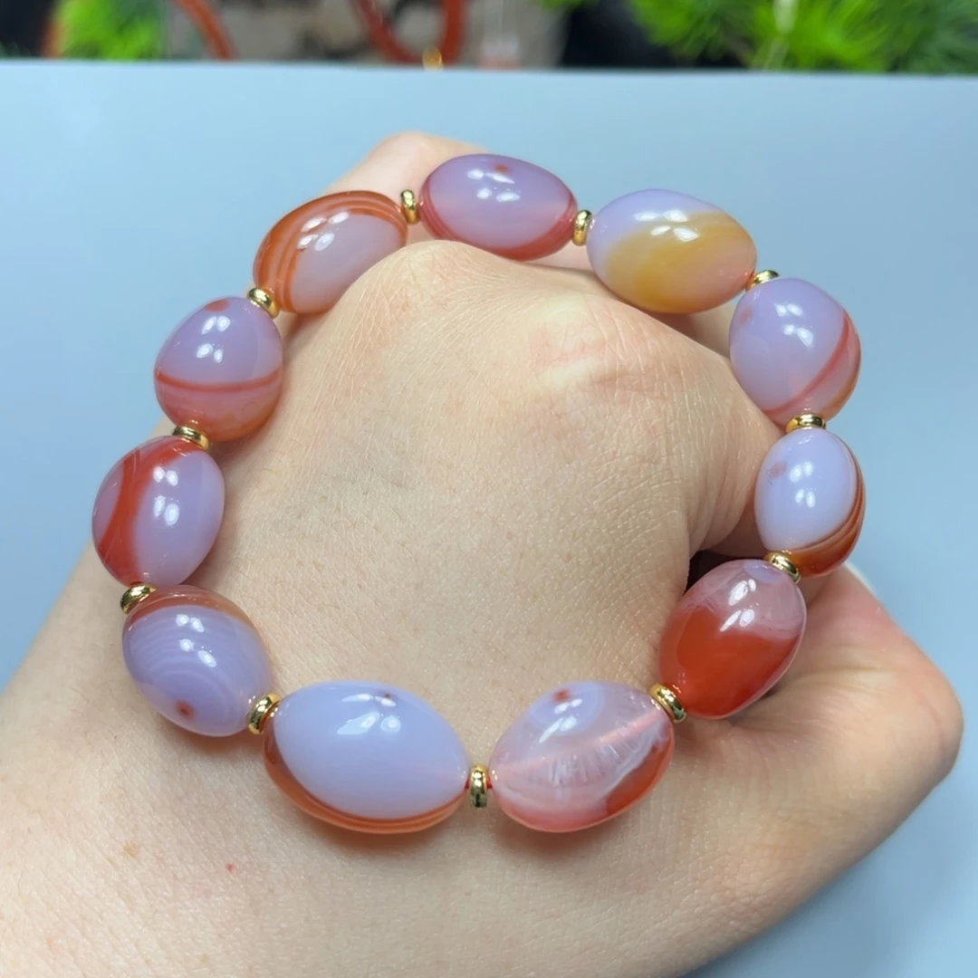 南红玛瑙随形天眼单圈11-12mm未镶嵌