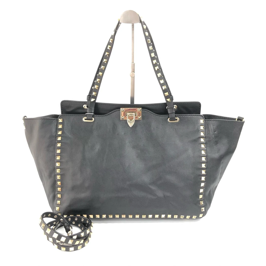 95新 Valentino/华伦天奴 安洁利严选 铆钉托特单肩包 WHZ502139