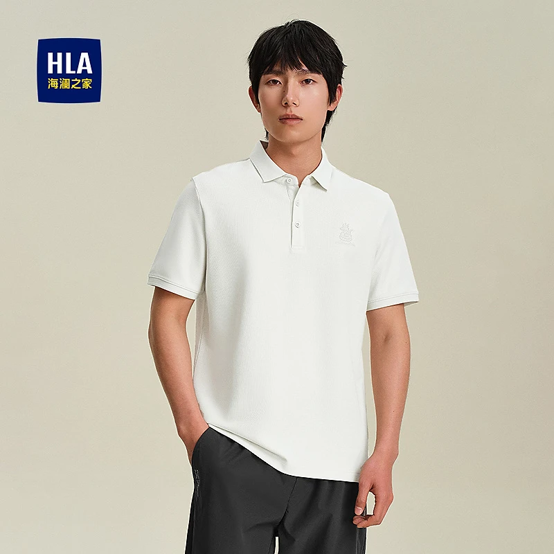 【舒适透气】HLA海澜之家短袖男25新艺术家联名透气上衣男春夏